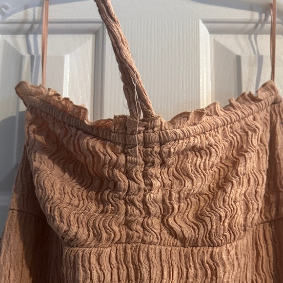 Free People Beach Amelia Halter Midi Dress Tuscany Tan Beige Women’s S Summer - Picture 4 of 12